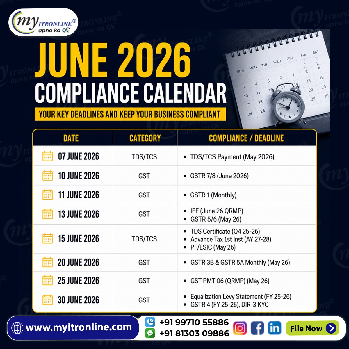 June 2026 Compliance Calendar Banner